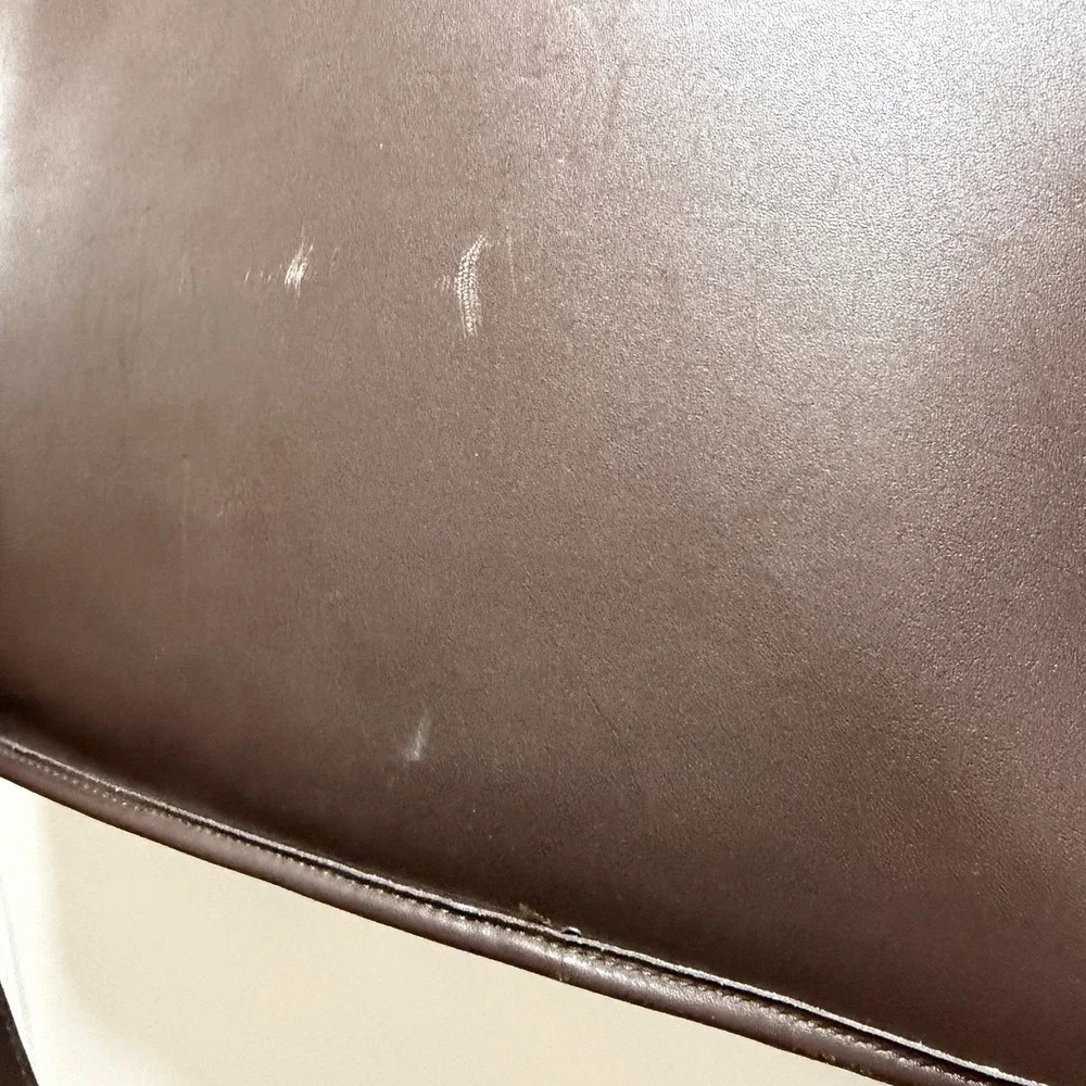 Vintage Coach Beekman Briefcase Shoulder Bag 5266 USA Dark Brown Leather